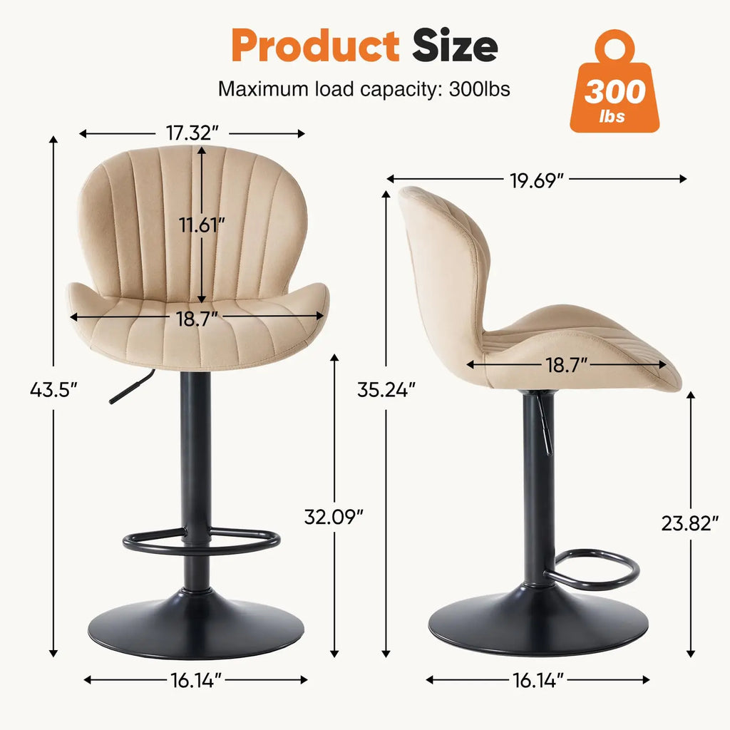 Modern 360° Swivel Dining Chairs Set of 2