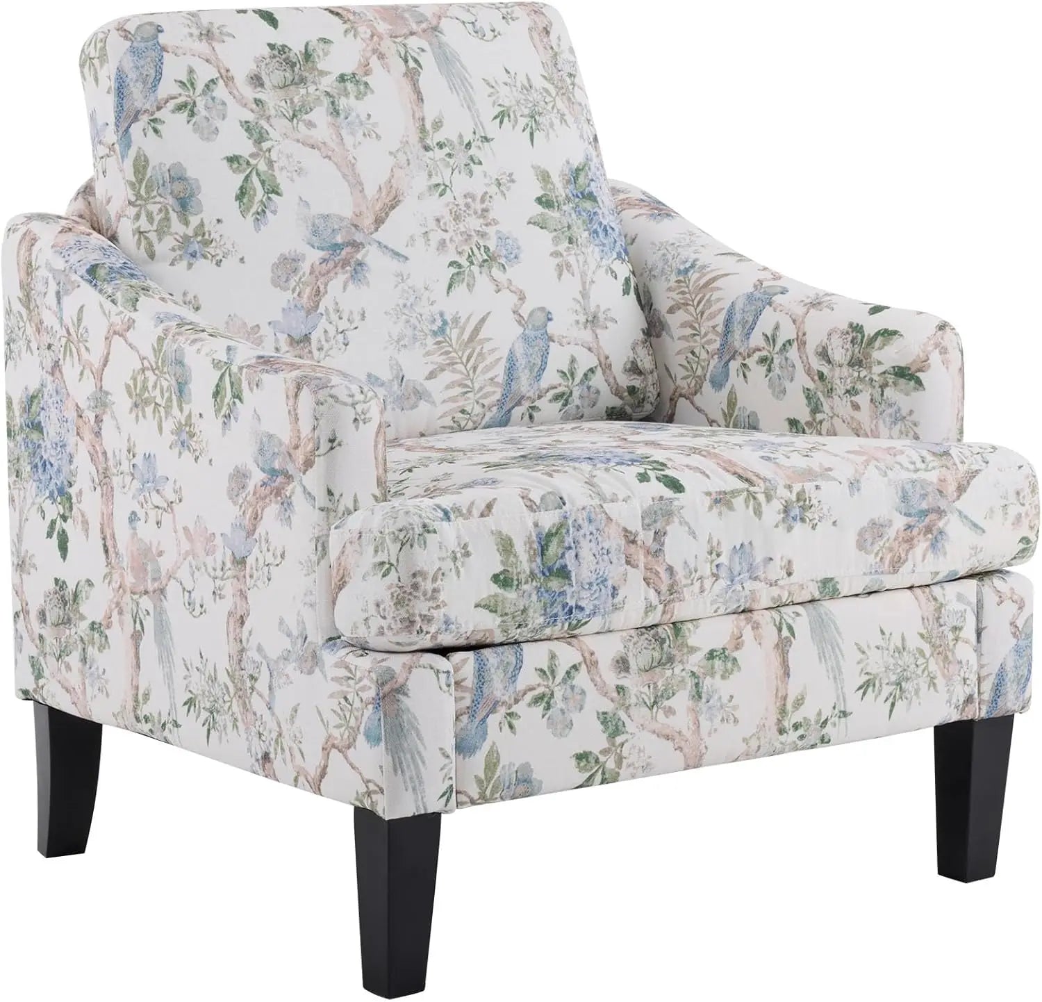 Accent Chair with Floral Upholstery