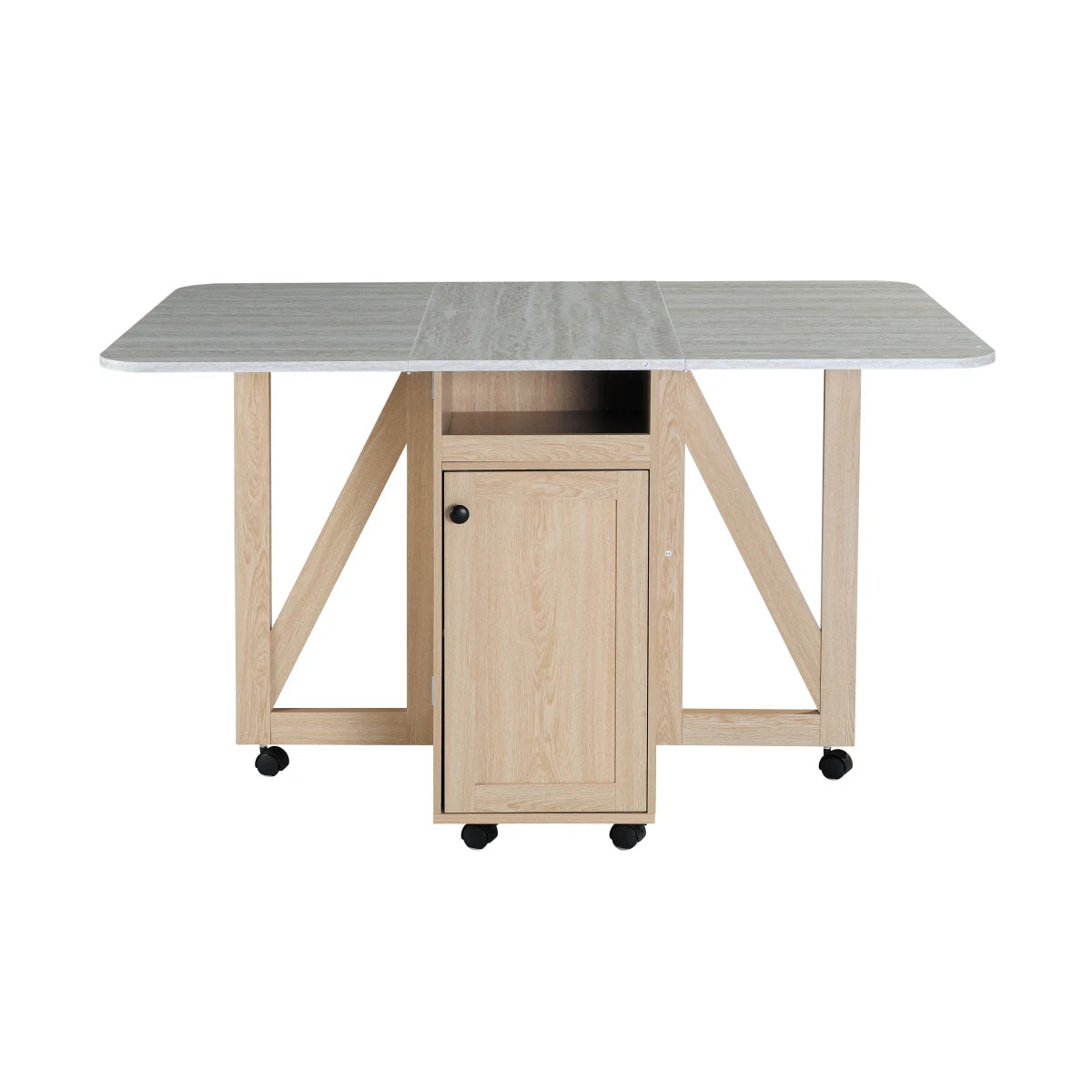 Foldable Dining Table for Small Space Space Saving Multi - purpose Folding Table with Storage for Kitchen Living Room Bedroom Home Office