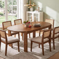 Elegant 63 Rustic Solid Wood Oval Dining Table for 4-6,