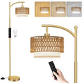Arc Floor Lamp for Living Room with Remote,