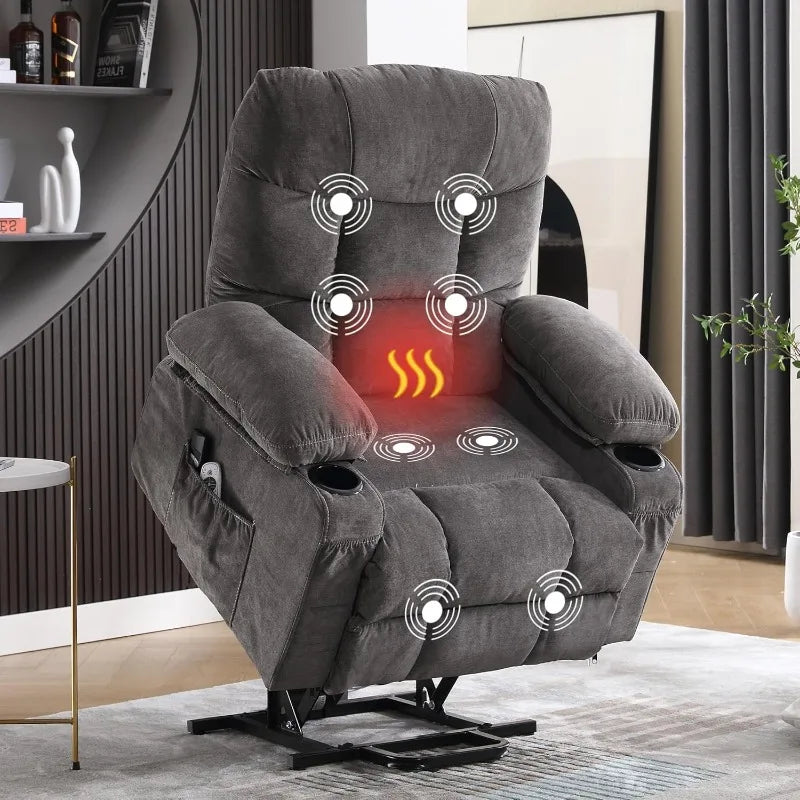 Power Lift Recliner Chair, Vibration Massage, Heating
