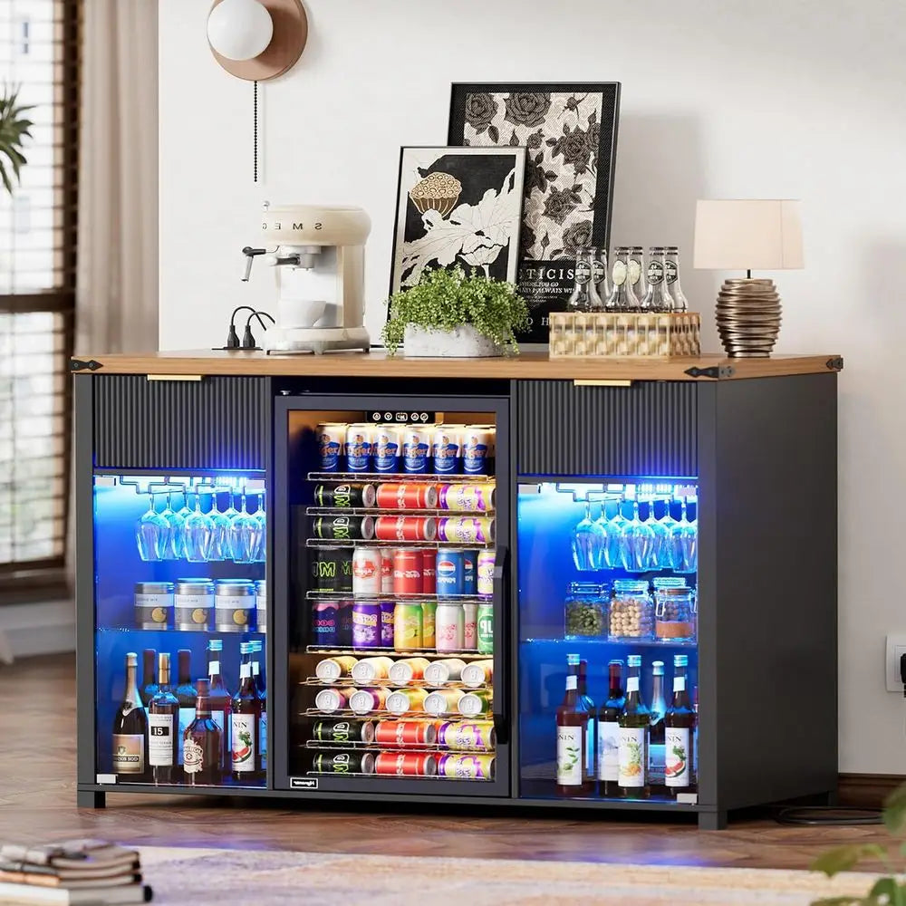Coffee Bar Cabinet with Wine Storage