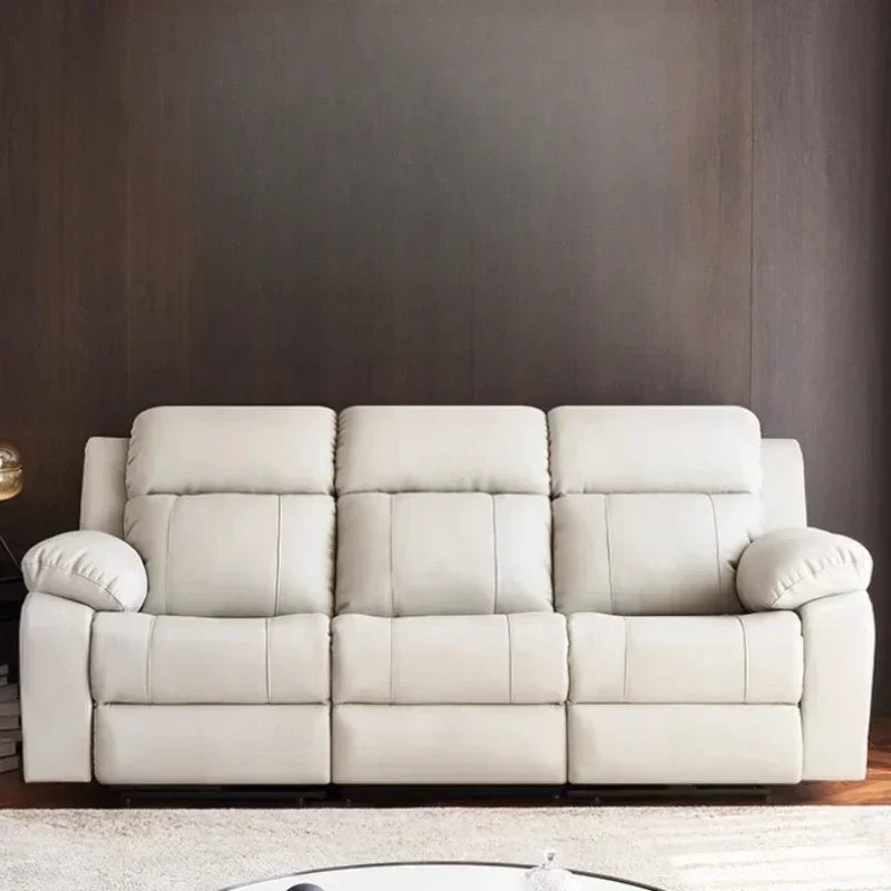 Genuine Leather Electric Italian Recliner Sofa Loveseat