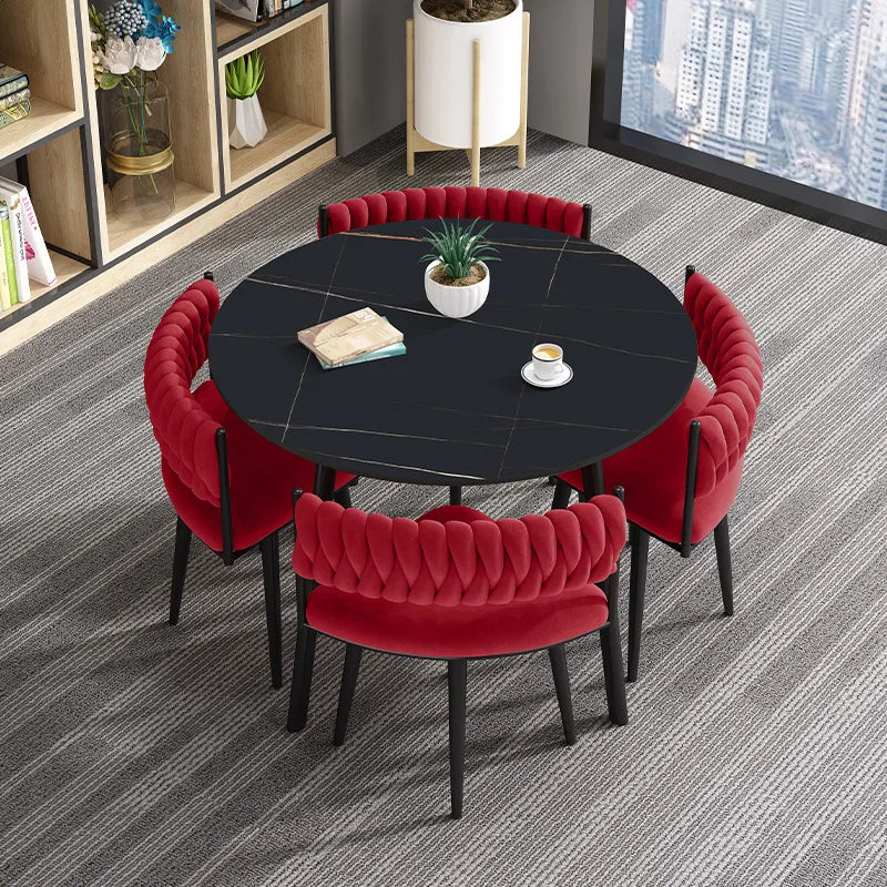 Light Luxury Dining Table and Chair Set