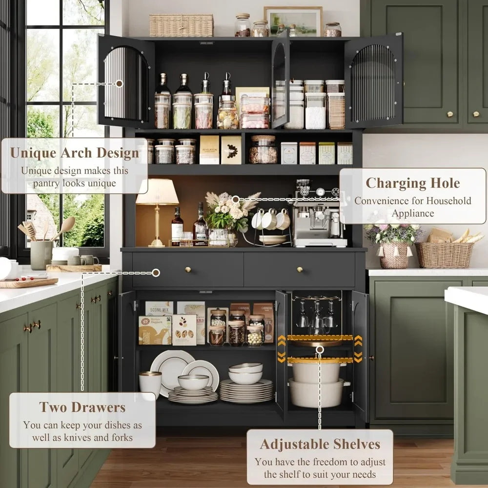 Kitchen Hutch Food Pantry Cabinet