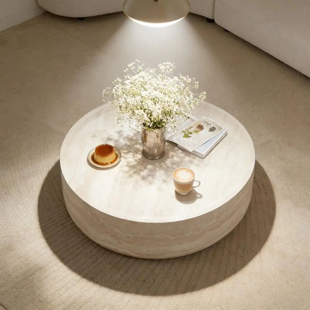 Round Marble Coffee Table,