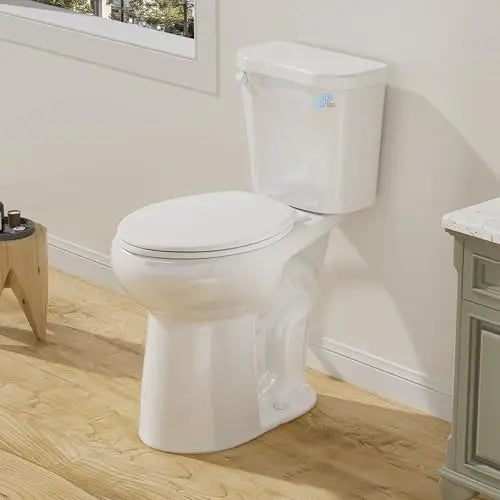 21 Inch High Toilet Elongated With Comfort Chair Seat, 1.28 Gpf Powerful Single Flush Extra Tall Toilet, 12 Inch Rough
