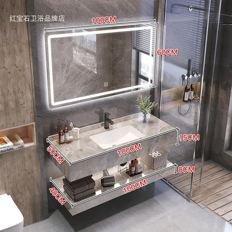 Simple Washbasin Bathroom Vanities Vintage Toilet Partition Vanity Bathroom Vanities Light Storage Mobiletto Bagno Furniture