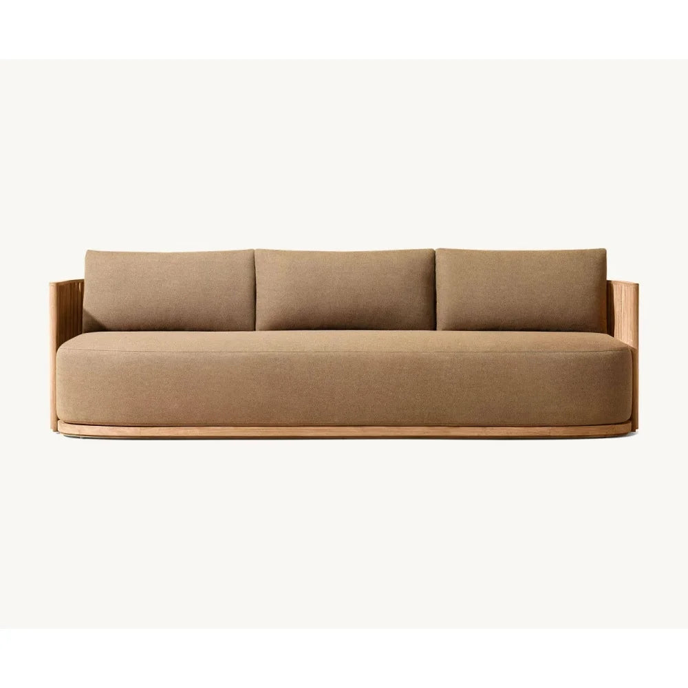 Custom garden patio teak sectional sofa set