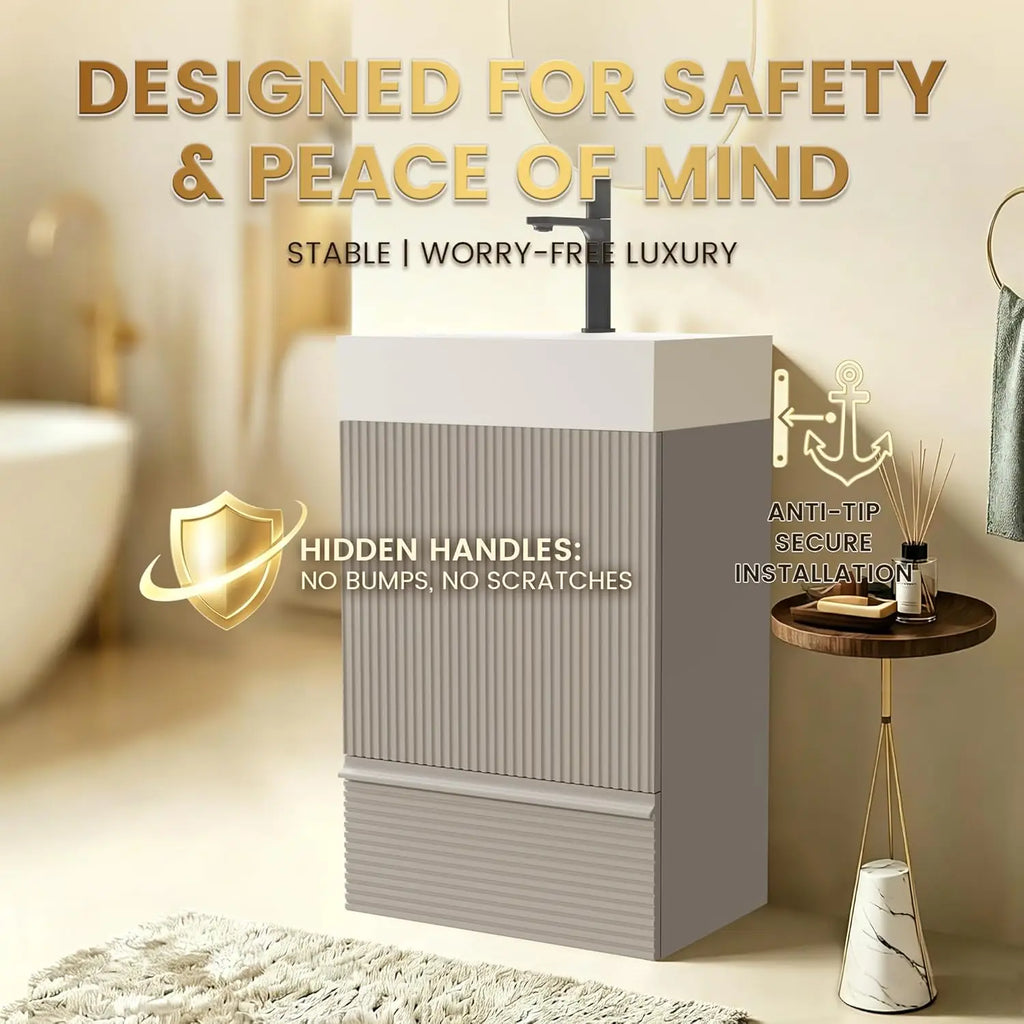 20 in Bathroom Vanity Ceramic Sink Freestanding Cabinet