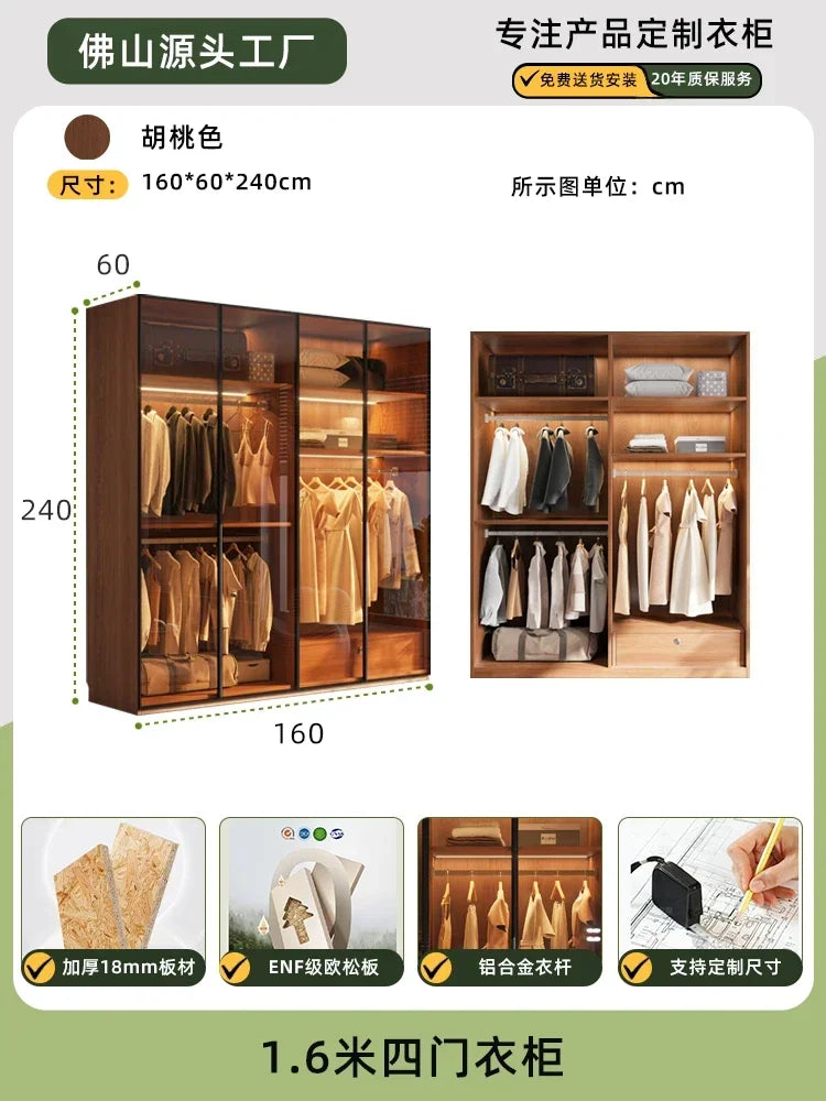 Modern Armoire glass wardrobe