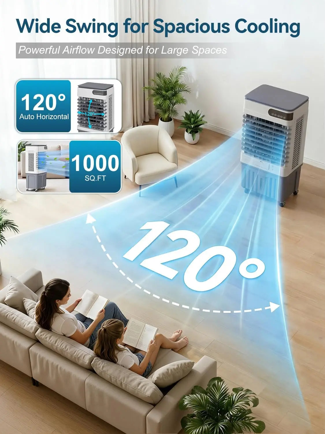 3400CFM Portable Evaporative Air Cooler,
