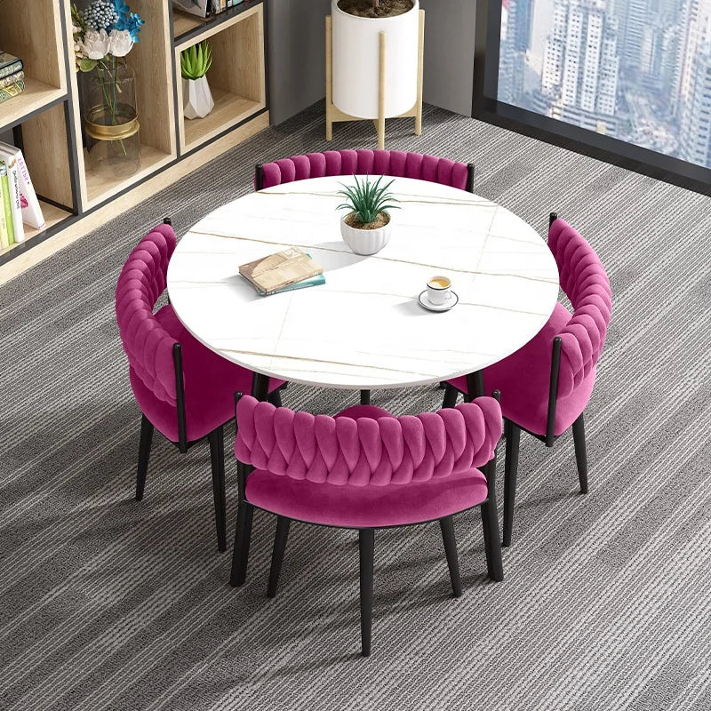 Light Luxury Dining Table and Chair Set