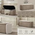 Oval Storage Ottoman Bench