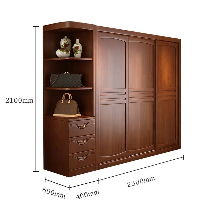 Wardrobe Solid wood sliding door