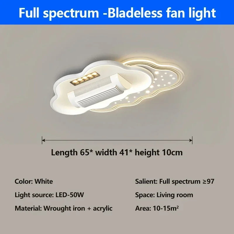 Modern Bladeless Ceiling Fan with Light And Remote