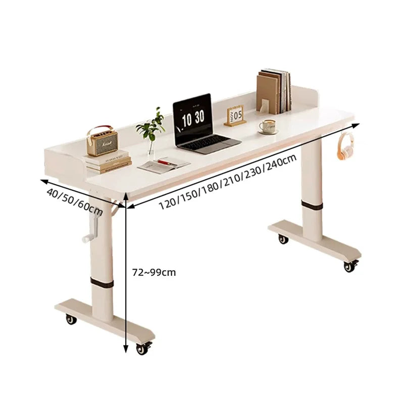Adjustable Bedroom Overbed Laptop Desk with Wheels