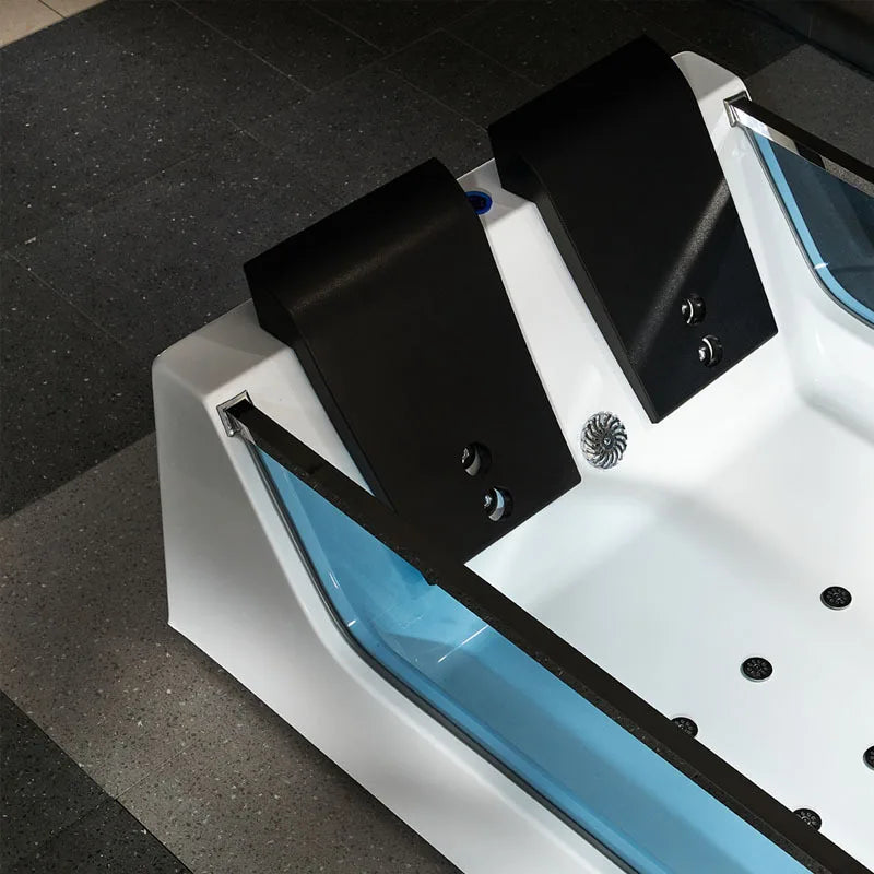 Glass Acrylic Whirlpool Massage Bathtub