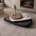 Modern Rotatable Wood Coffee Table for Living Room