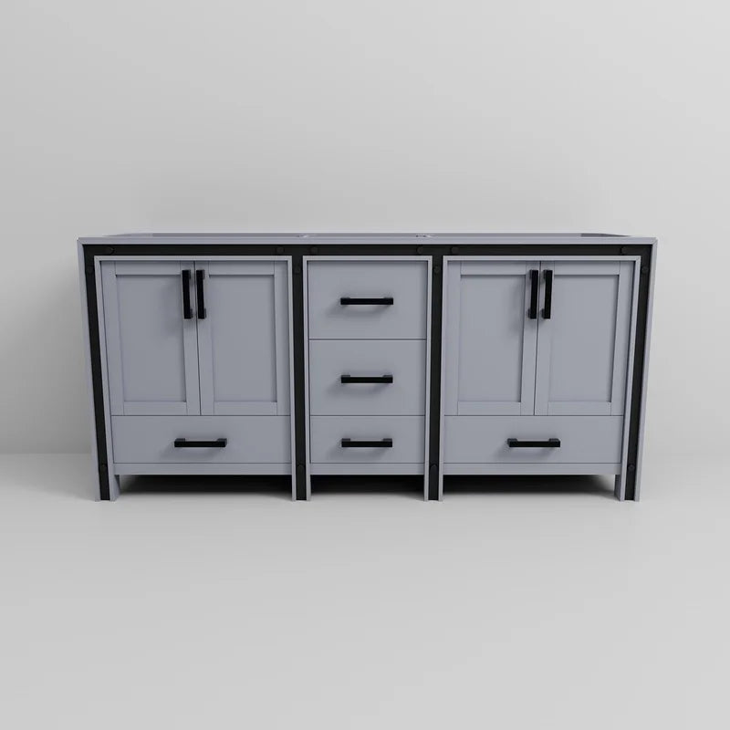 Dark Grey Double Bathroom Vanity