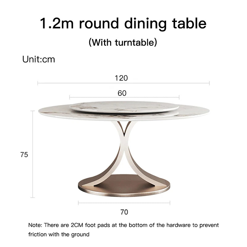 Asian Style Round Dining Tables With Rotating Turntable
