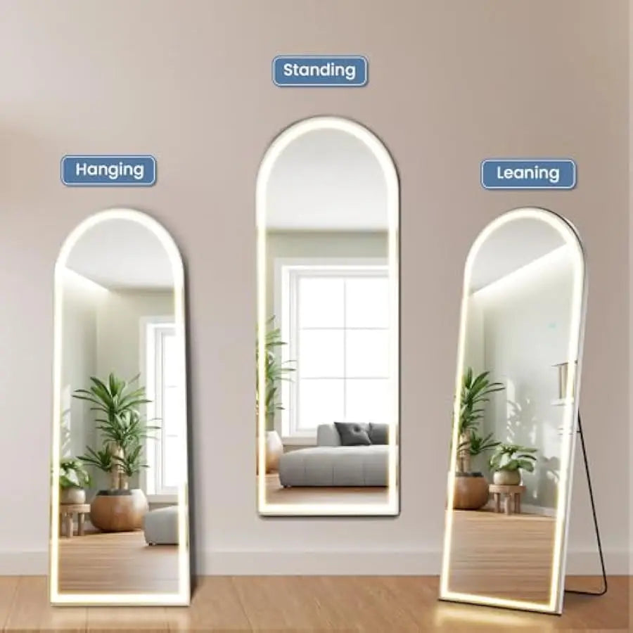 Arched Full Length Mirror with Light
