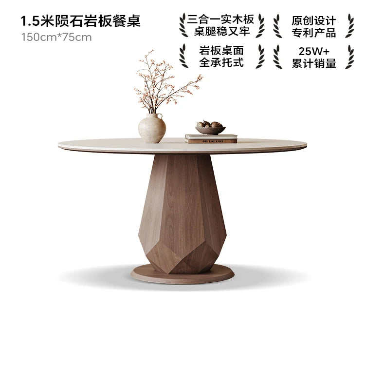 Vintage White Round Dining Tables Modern Simple Design