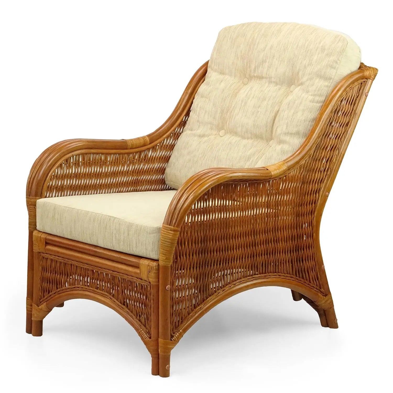 Natural Rattan Handmade Lounge Armchair