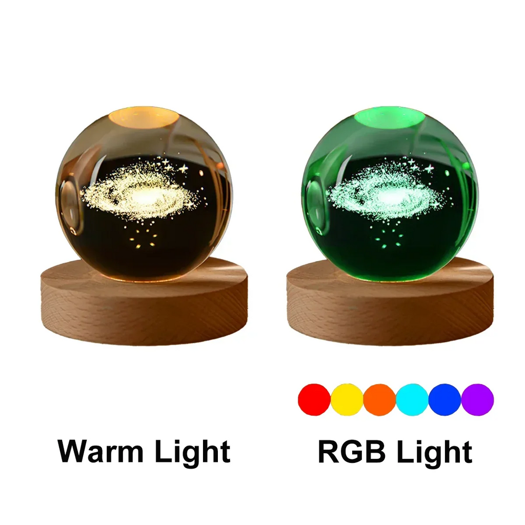 6cm Bedside Lamp Solar Theme Cosmos Series Crystal Ball