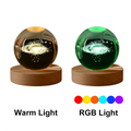 6cm Bedside Lamp Solar Theme Cosmos Series Crystal Ball