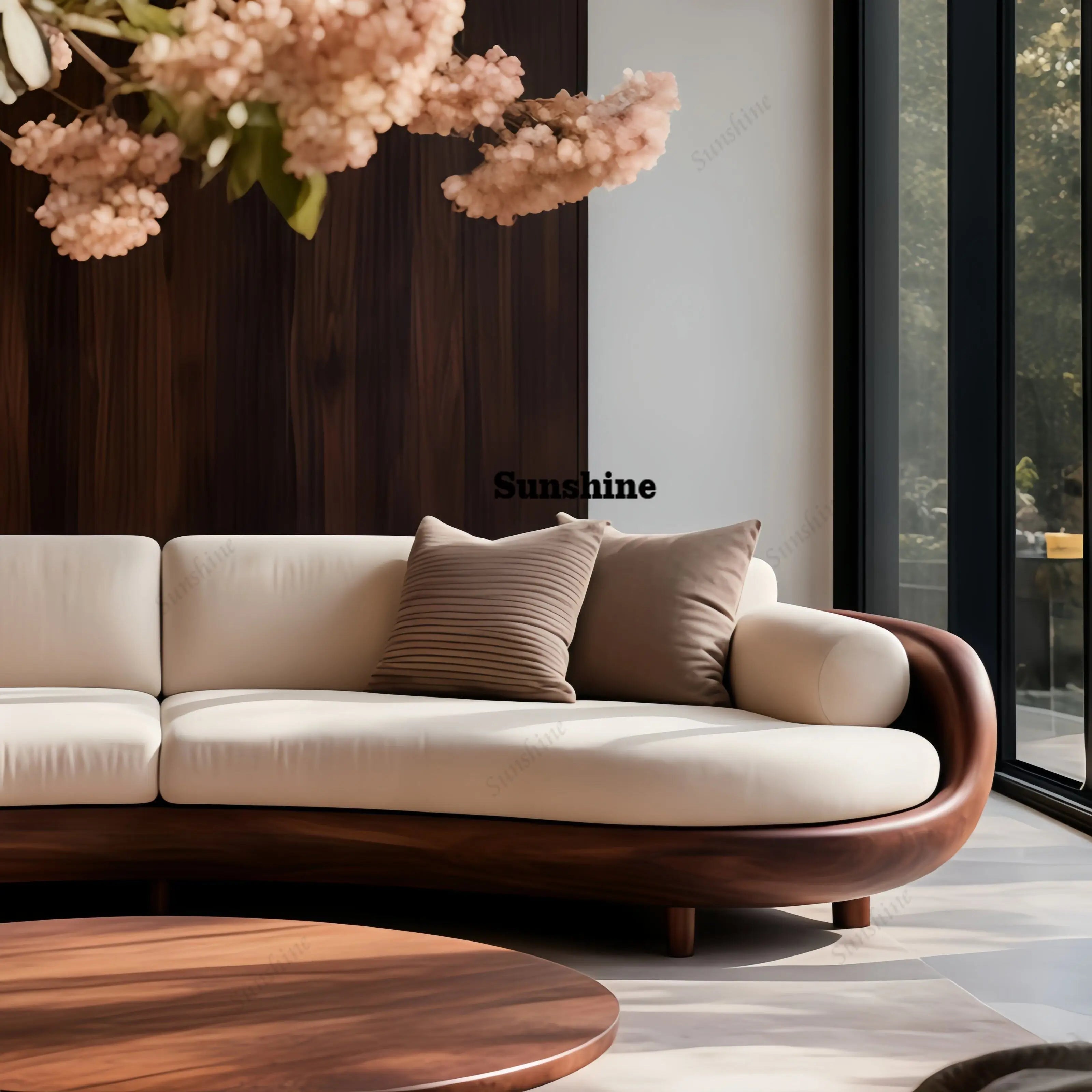 New Chinese-style solid wood living room sofa
