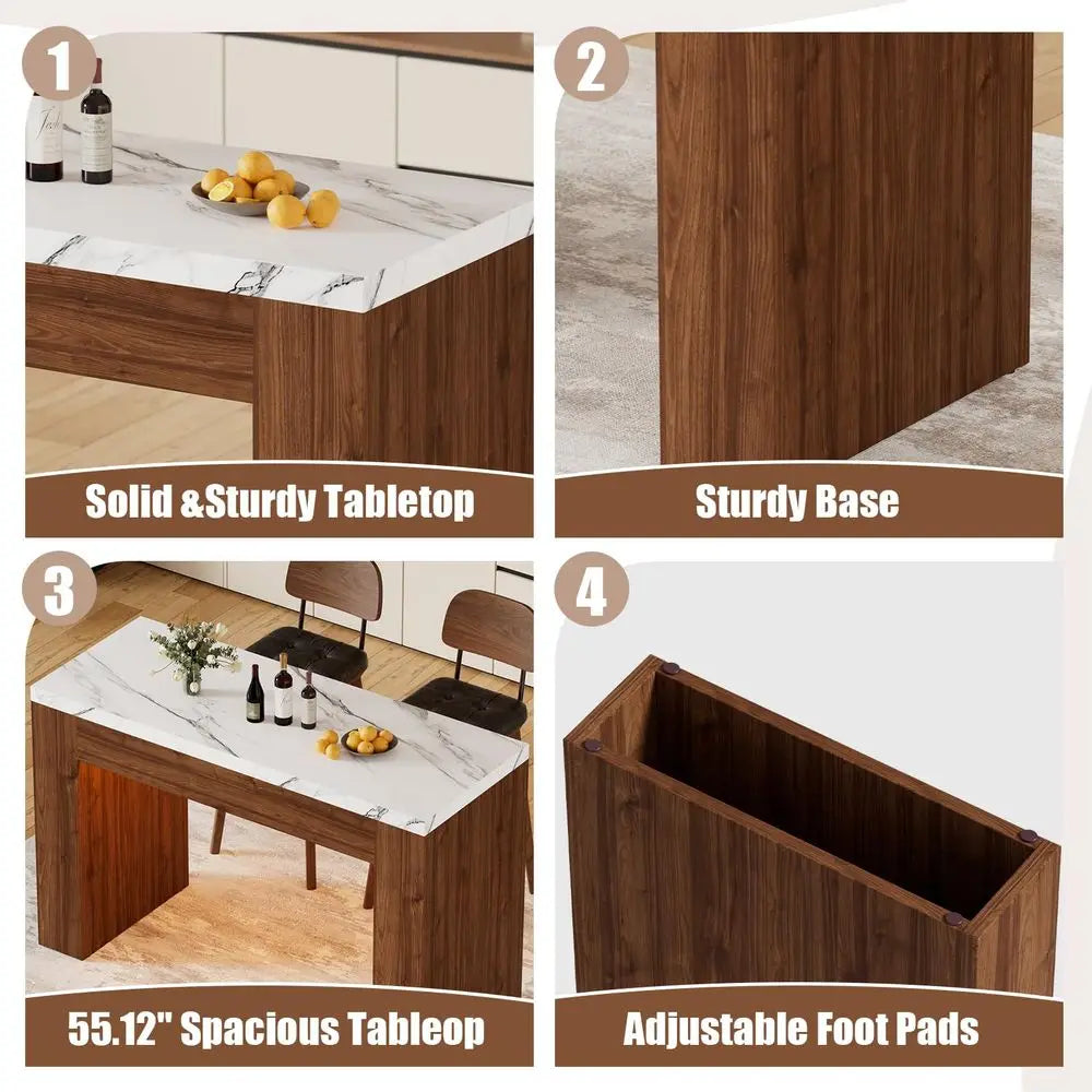 Bar Table with 2Tier Hidden Storage, Counter Height