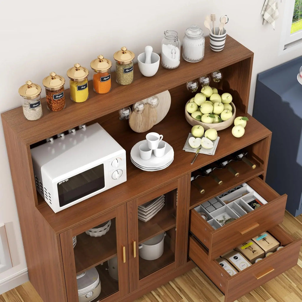 Wine Bar Cabinet with LED Light