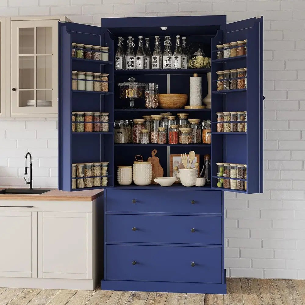Tall Kitchen Pantry Cabinet with Adjustable Shelves