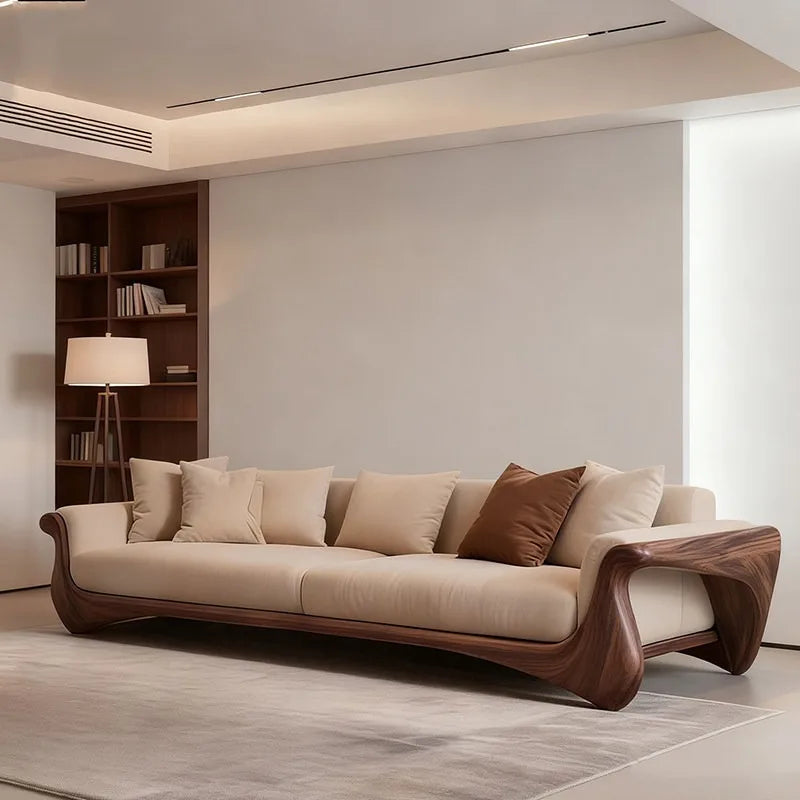 Chinese Style Solid Wood Living Room Sofas