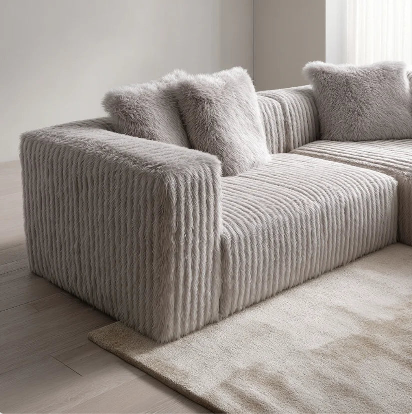 #Sectional Sofa Fluffy Vacuum Compressed Cloud Living Room Furniture Compression Couch Supplier