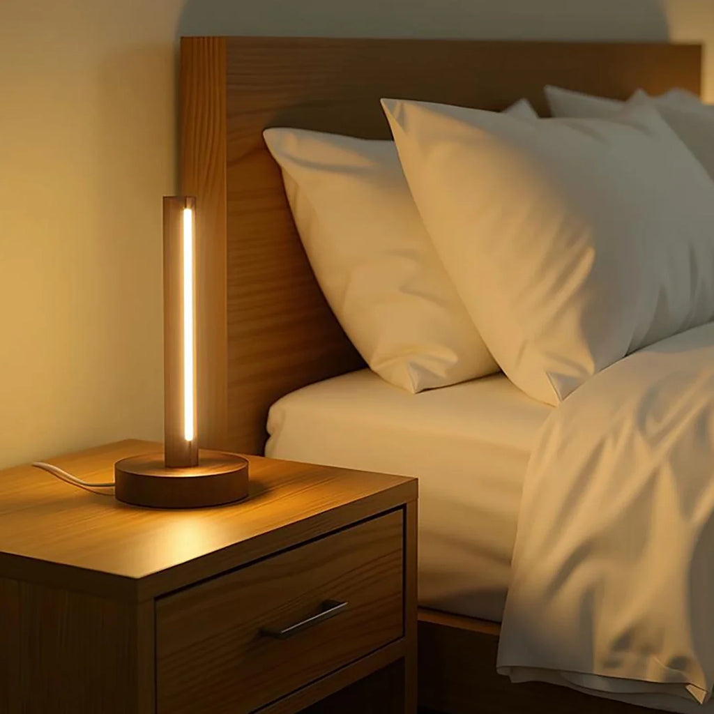 Natural Wood LED Table Lamp