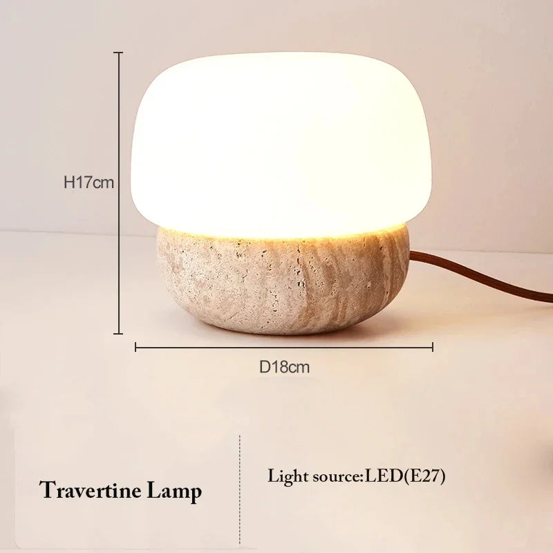 Spain Natural Yellow Travertine Floor Lamp