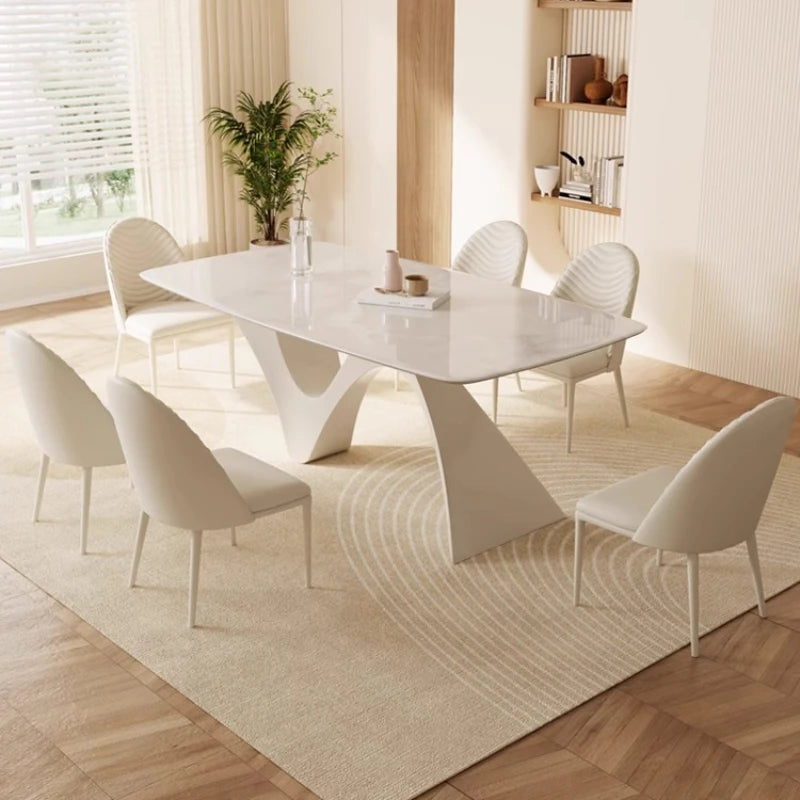 Nordic Waterproof Dining Table Oval Living Coffee Hospitality Dining Table Folding Kitchen Mesa De Comedor Home Furniture
