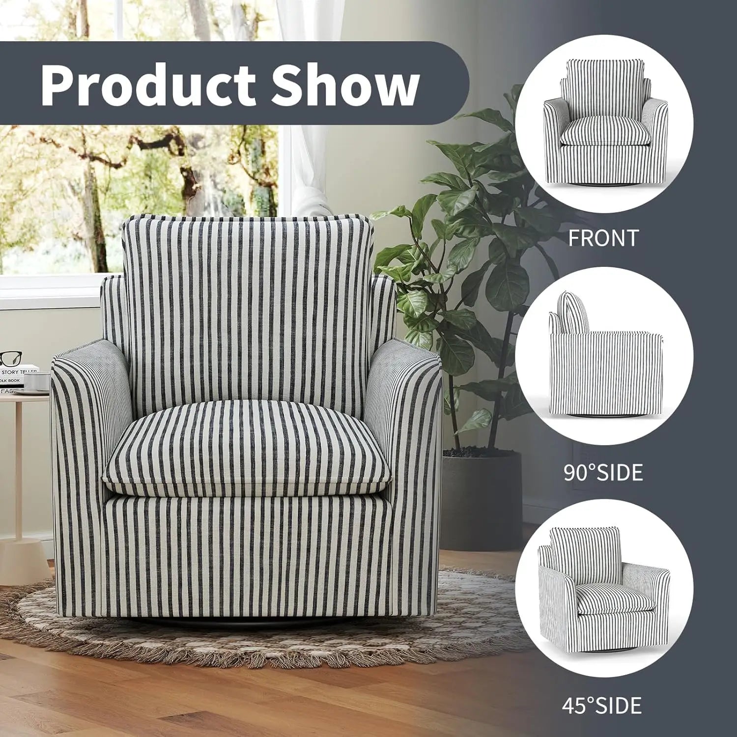 Swivel Accent Square Chair