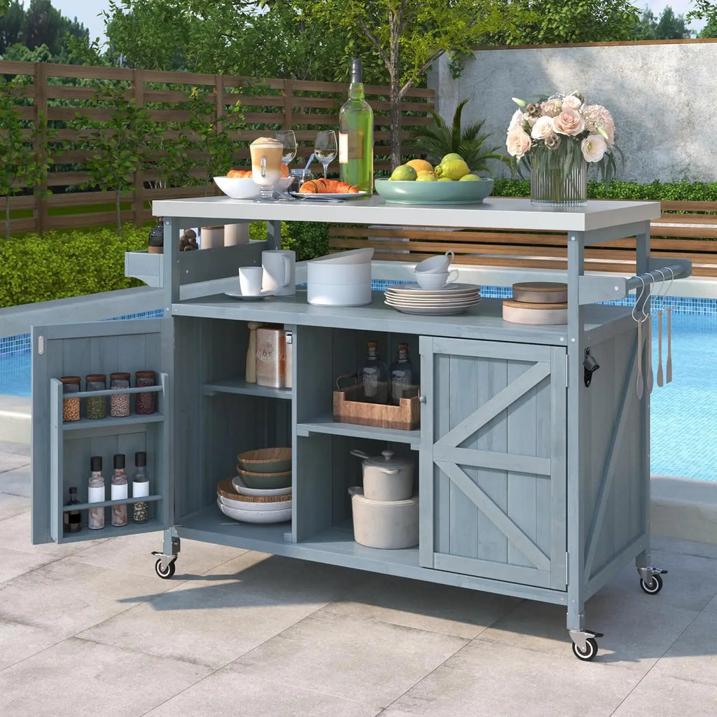 Outdoor Kitchen Island Cart