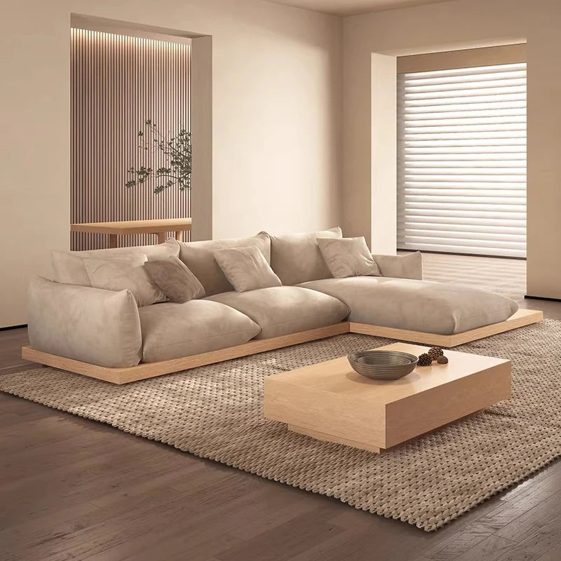 Japanese Style Modern Sofa Puffs Floor Couch