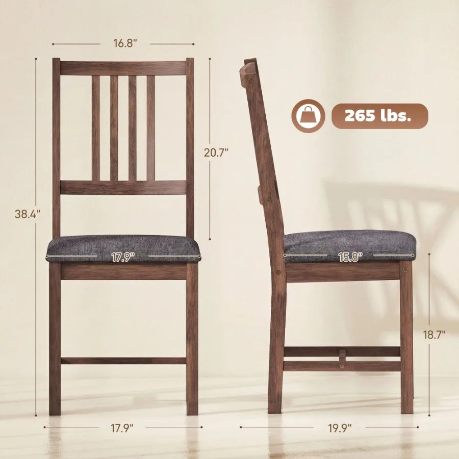 Set of 2 Chairs Upholstered Dining Room Chairs