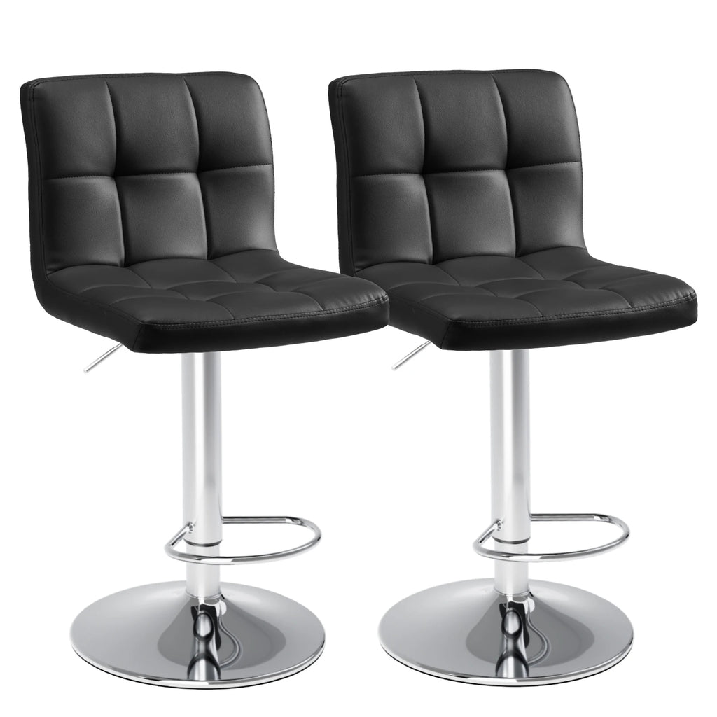 Leather Bar Stools Set of 2,