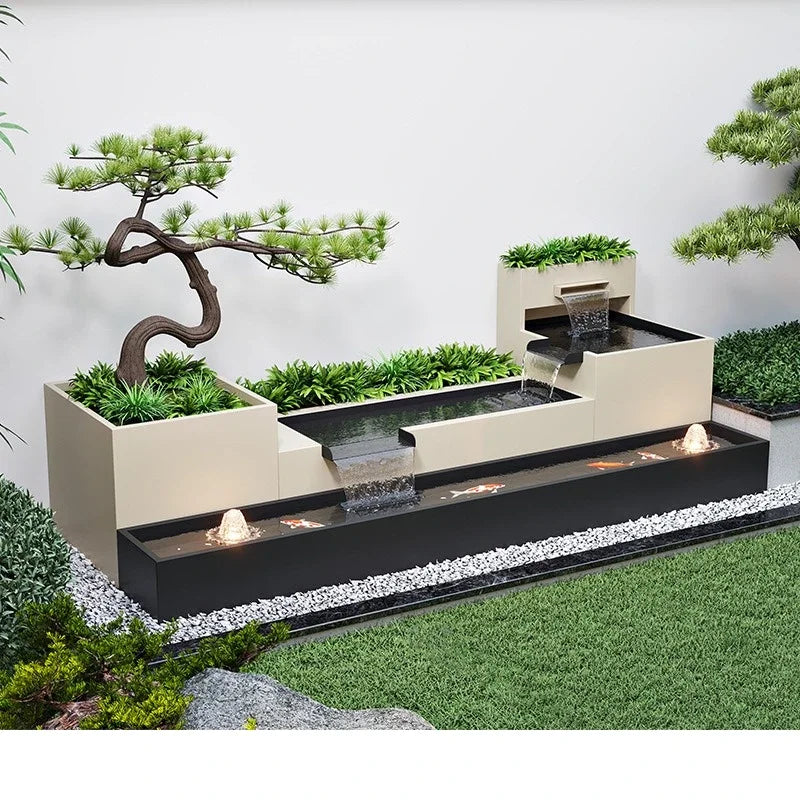 Outdoor flower box, seat combination