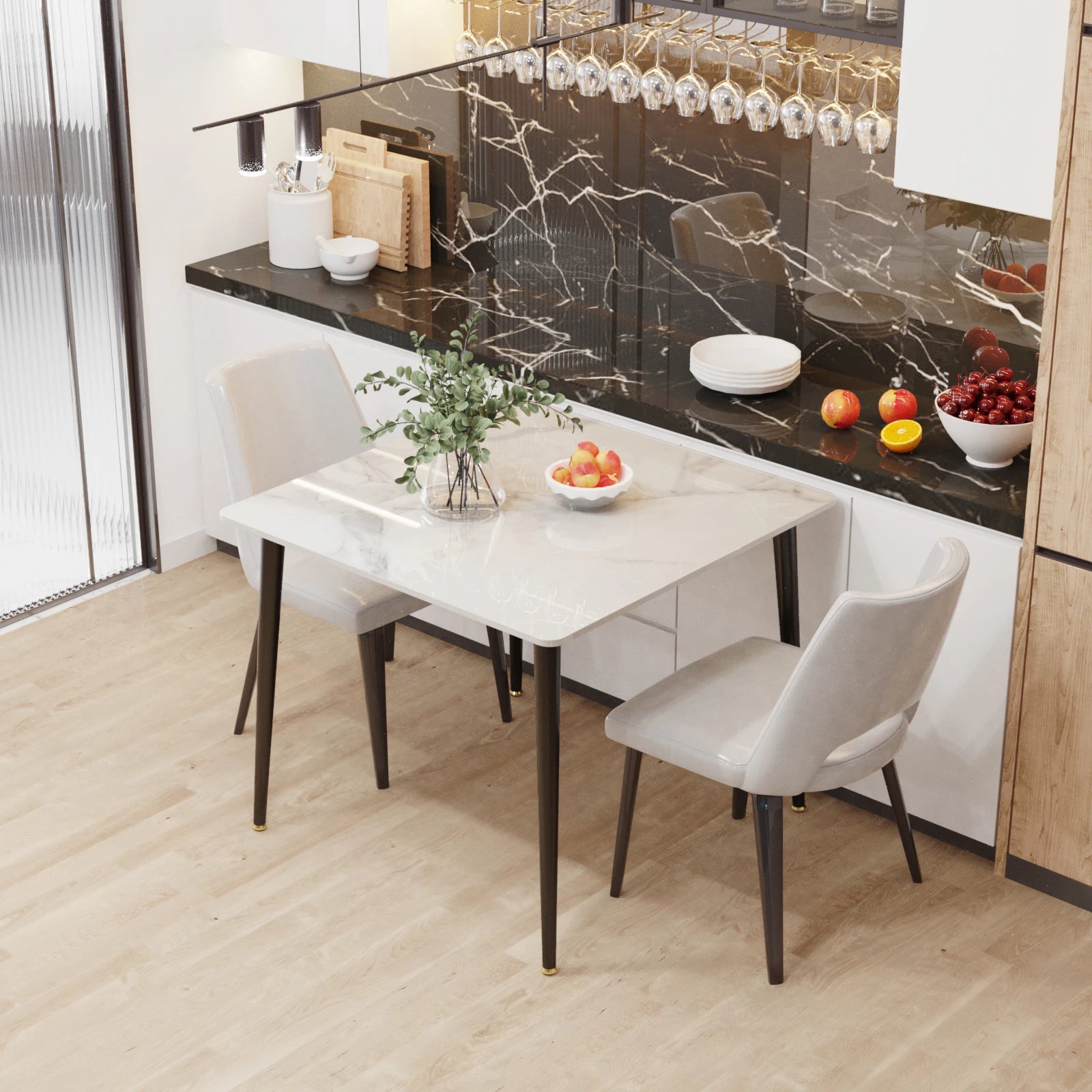Slate Kitchen Dining Table with Sintered Stone