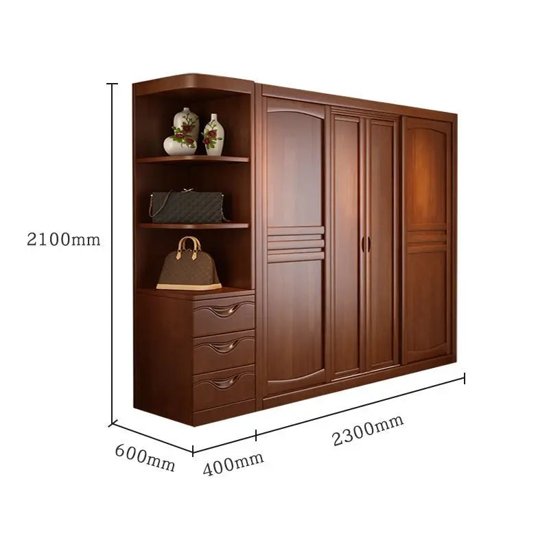 Wardrobe Solid wood sliding door
