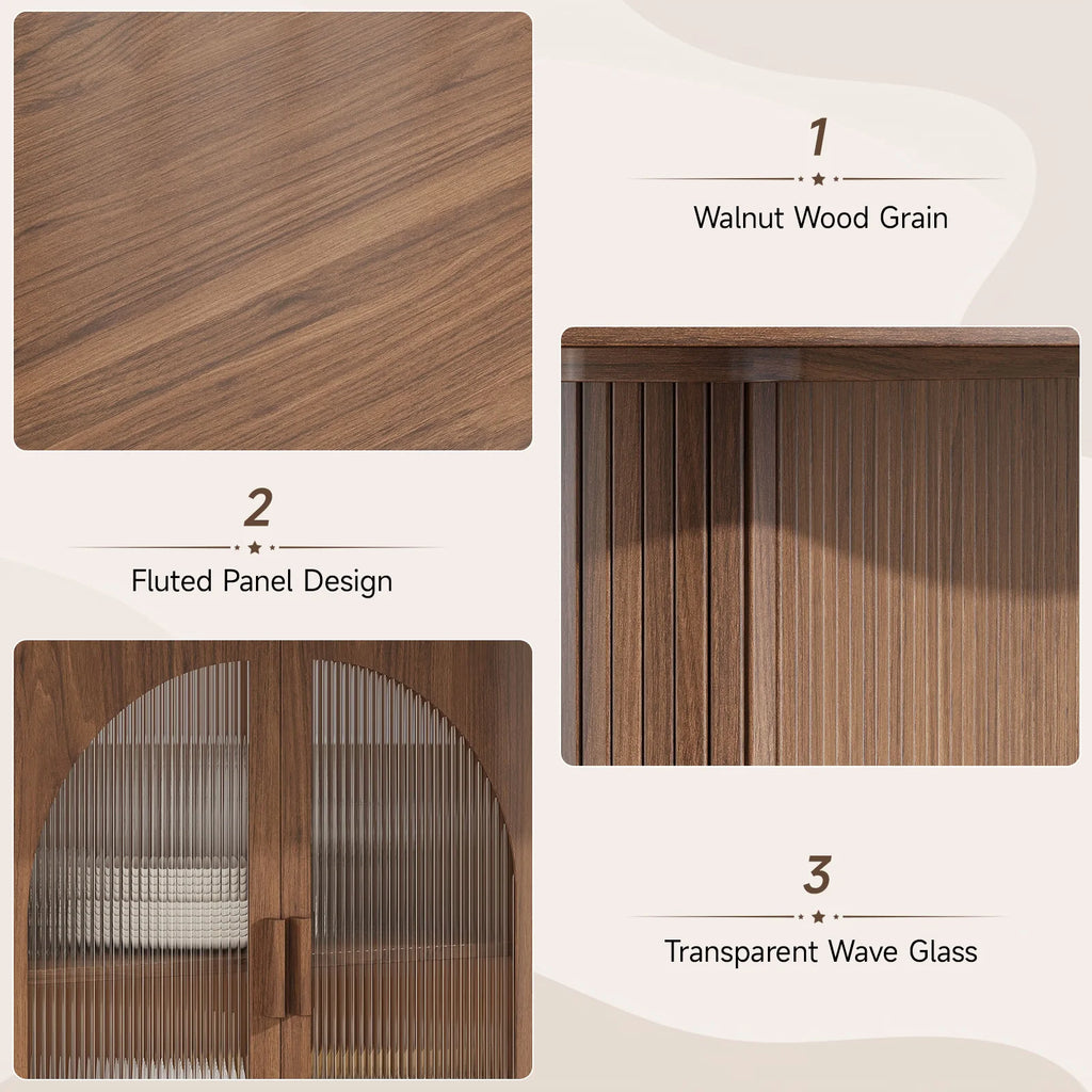 Modern Walnut 70 Inch Oval Dining Table for 6-8 People