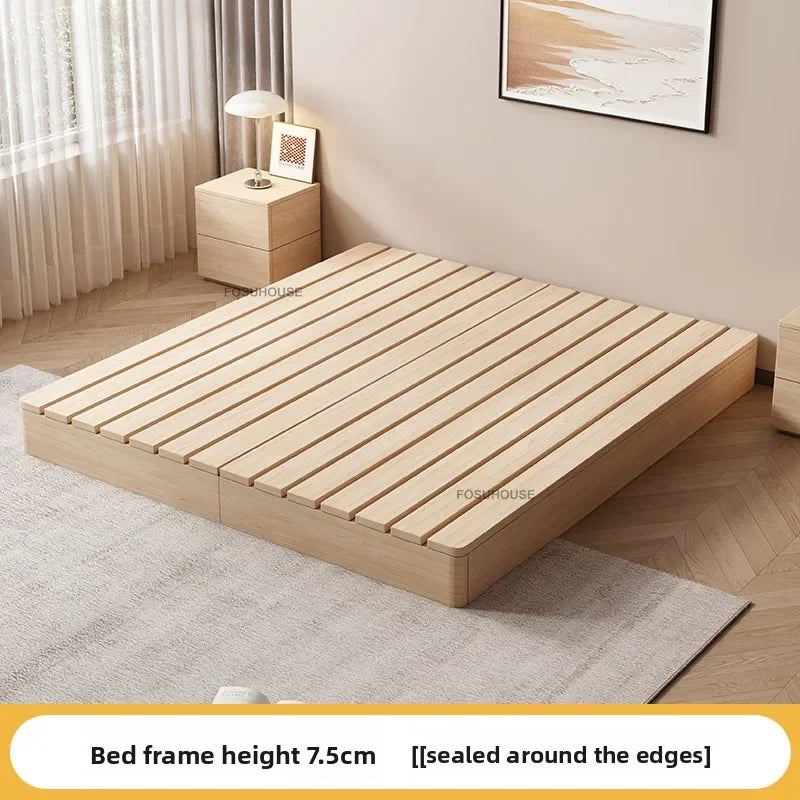 Tatami Solid Wood Japanese Queen Double Bed Frame